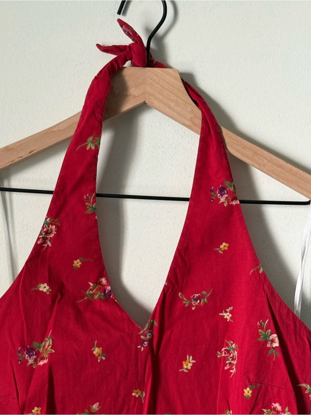 Ralph Lauren Red Floral 96% Cotton Picnic Dress - Picture 3 of 9